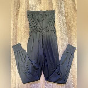 Kardashian Kollection Black Strapless Jumpsuit